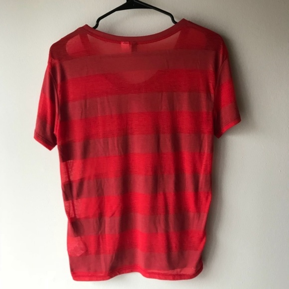 UO BDG Sheer Red Striped Tee - Picture 5 of 5